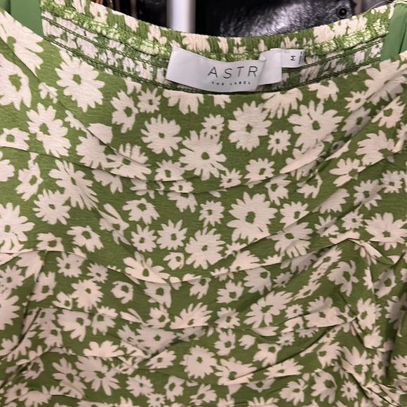 ASTR the Label Green Taupe Ditsy Floral Puffed
Sleeve Dress M - Picture 3 of 4